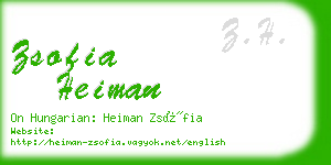 zsofia heiman business card